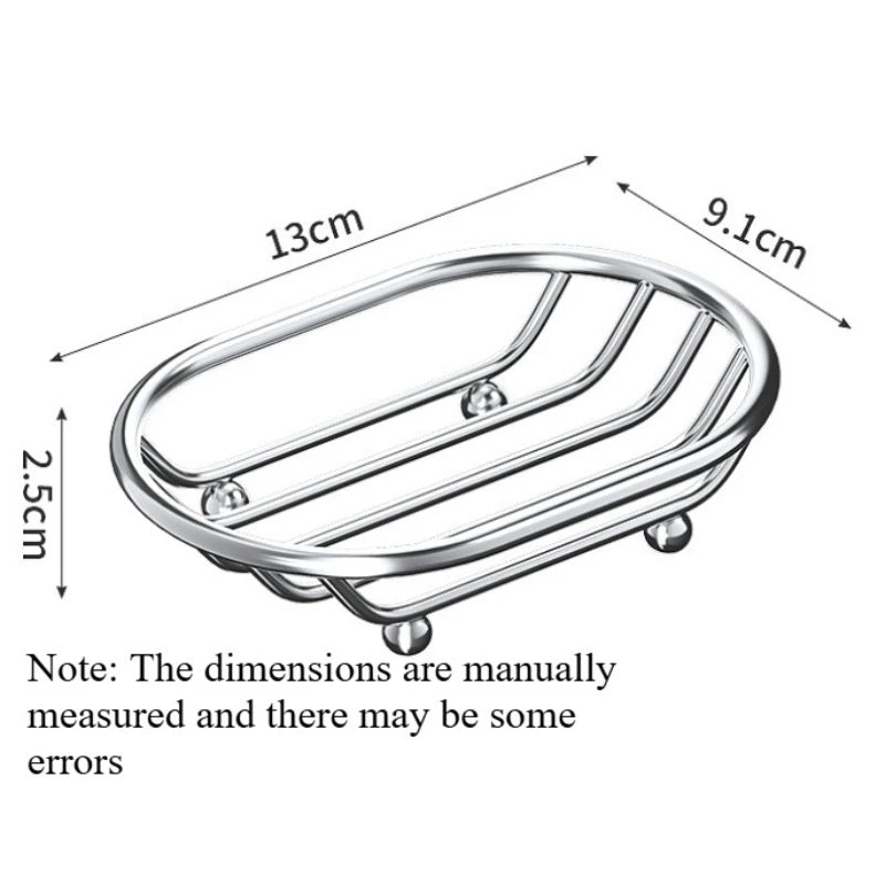 Soap Dish Hollow Drain Soap Holder with Water‑Receiving Tray Bathroom Countertop Soap Storage Rack for Shower Bathroom Quake A