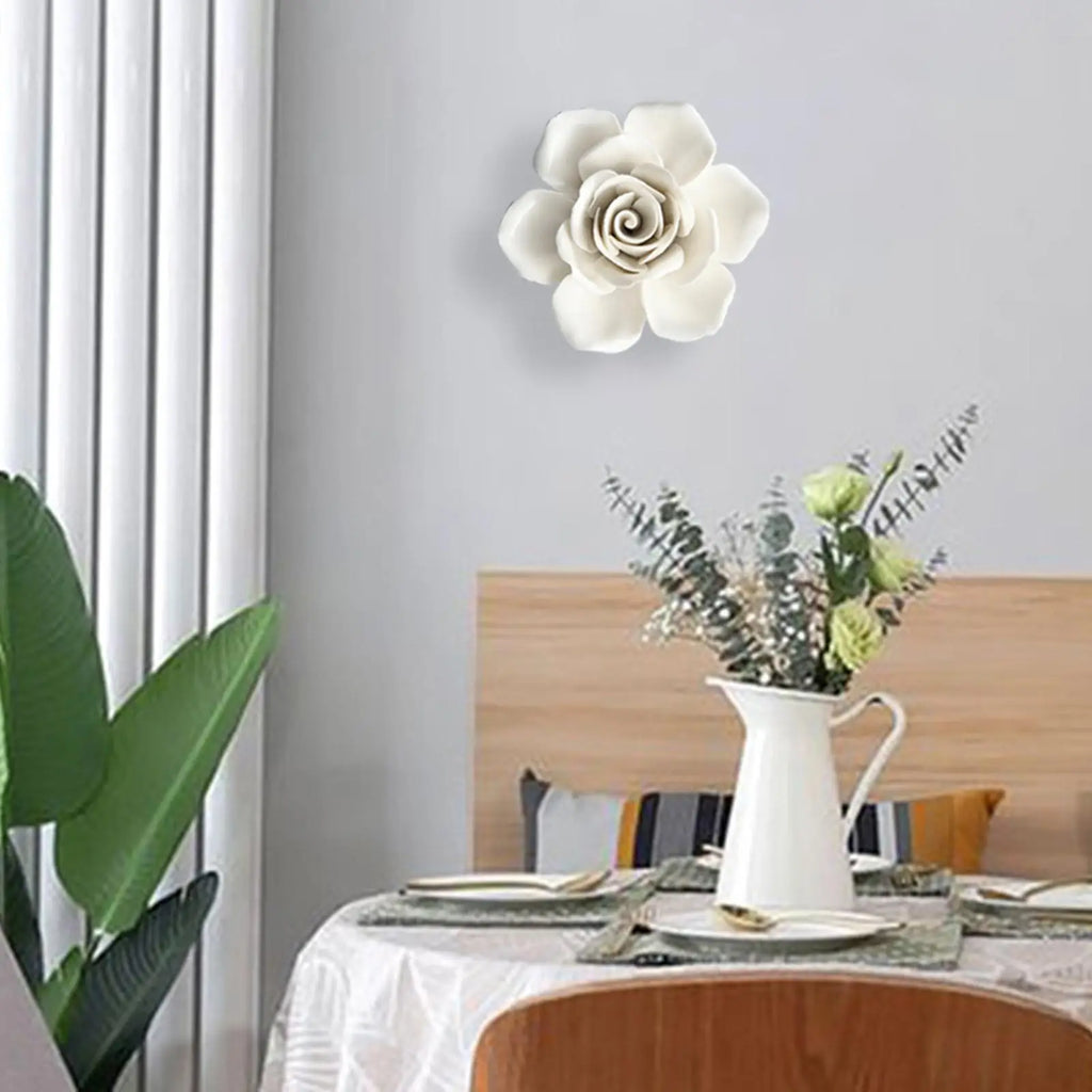 3D Ceramic Flower Wall Decor Wall Decoration Decoration Artificial Flower for Quake
