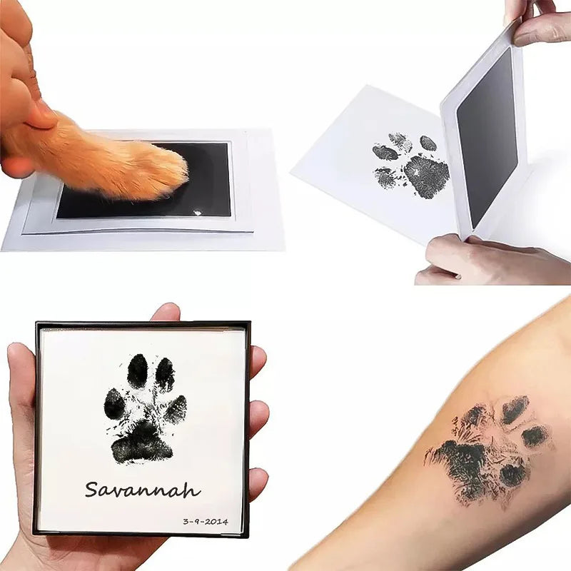 VVOCCI Pet Dog And Cat Paw Print Ink Set Pad Safe Non Toxic Baby Handprints Wash Free Easy Clean DIY Footprints Pet Souvenirs Quake