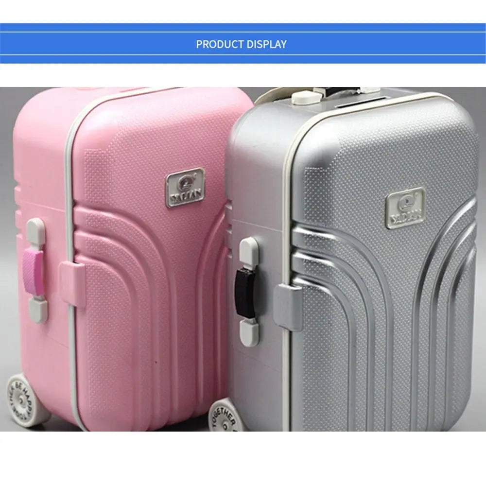 Dollhouse Decor Business Mini Miniature Suitcase Travel Case Trolley For 1/4 1/6 Dolls Quake