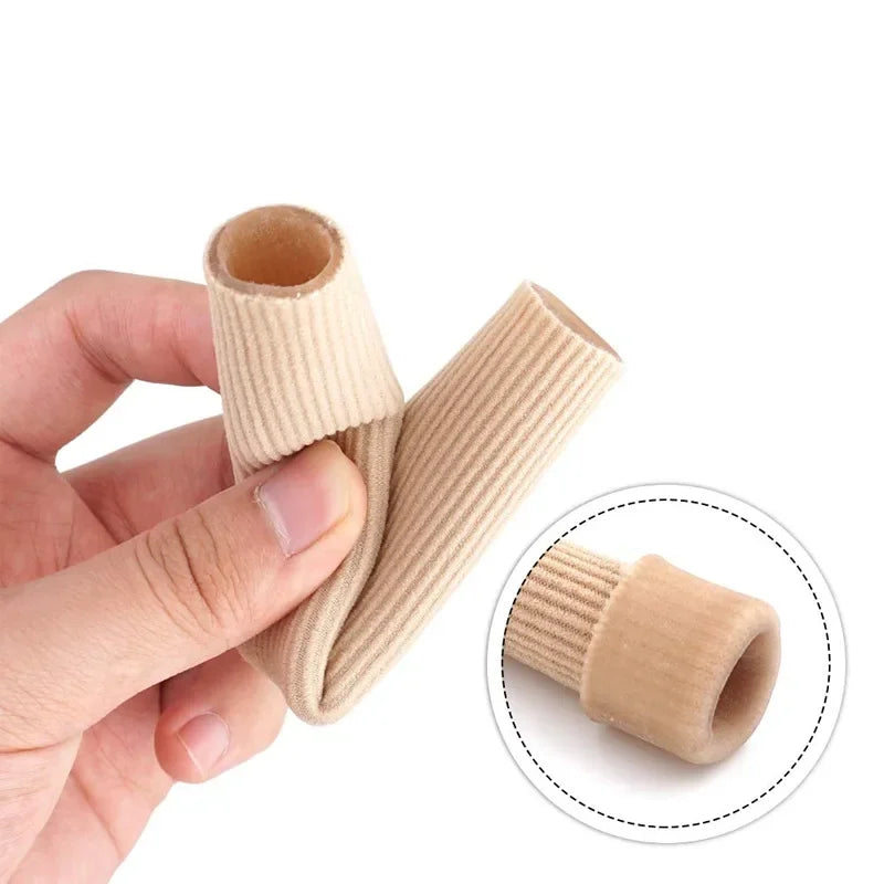 15cm Silicone Tube Toe Gel Protector Cover Finger&Toe's Fabric Gel Bandage Corns Blisters Calluse Pain Relief Soft Pads Insoles Quake