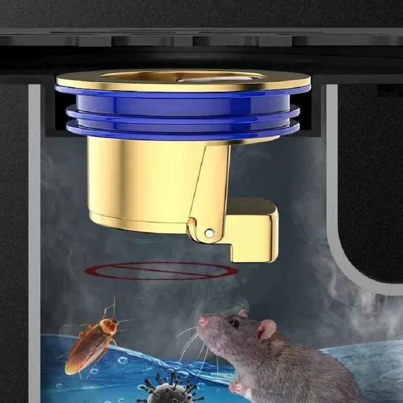 Toilet Copper Floor Drain Core Anti Odor and Insect Repellent Device Springboard Gravity Self Sealing Core Directly Plugged Quake