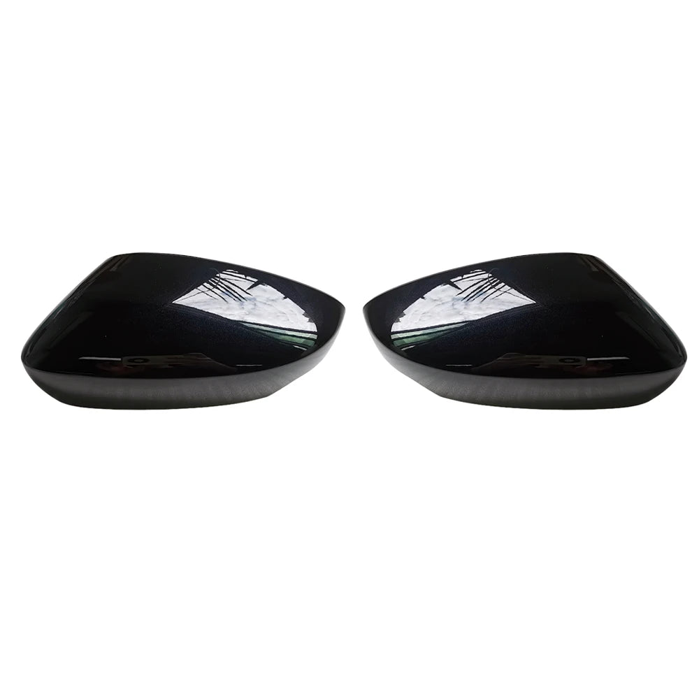 For Skoda Fabia 2014-2019 Rapid 2017-2020 Replacement Car Rearview Side Mirror Cover Wing Cap Exterior Door Rear View Case Trim Quake Black
