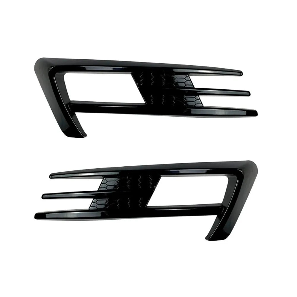 For Volkswagen Golf 7 MK7 2013-2016 Car Side Front Bumper Fog Light Grille Cover Trim Canards Kit Black ABS Carbon Look Black Quake Gloss Black