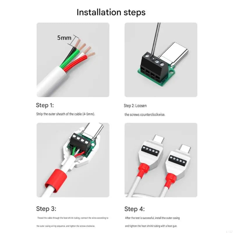 USB C 100W 5 Pin Connector For DIY Type C Charging And Data Transfer K1KF Quake