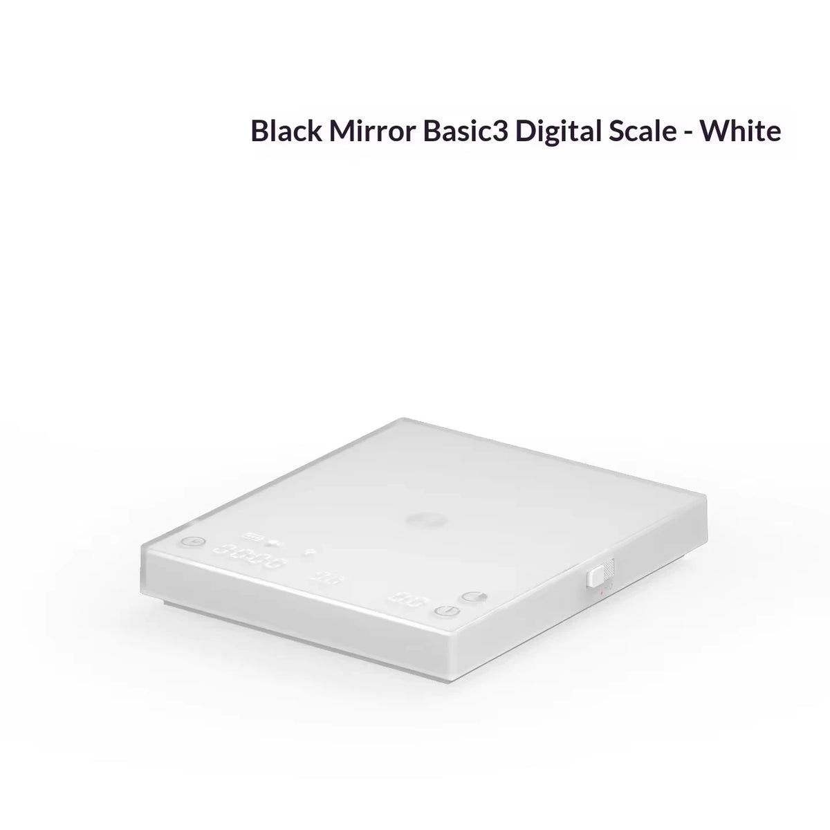 TIMEMORE Black Mirror BASIC3 Digital Coffee Scale 0.1g Accuracy Lightweight Touch Button Kitchen Scales With Weighing And Timing Quake WHITE
