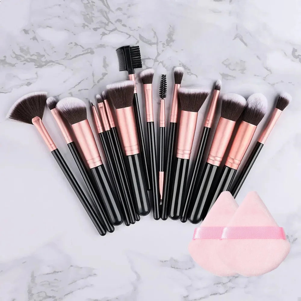 14-16pcs Makeup Brush Set for Women Super Soft Detail Brushes including Blush Foundation Concealer Eyeshadow Beauty Tools Quake AMZ-16PK-PFF