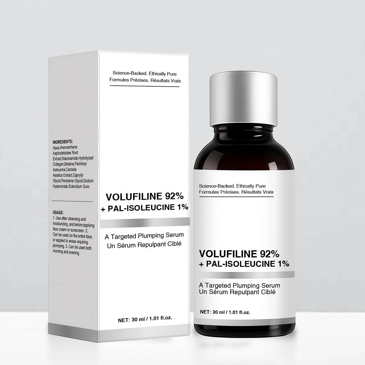 1/2PCS Volufiline Serum, Volufiline 92% + Pal-Isoleucine 1% Plumping Serum with Niacinamide Skin Radiance Boosting Facial Care Quake