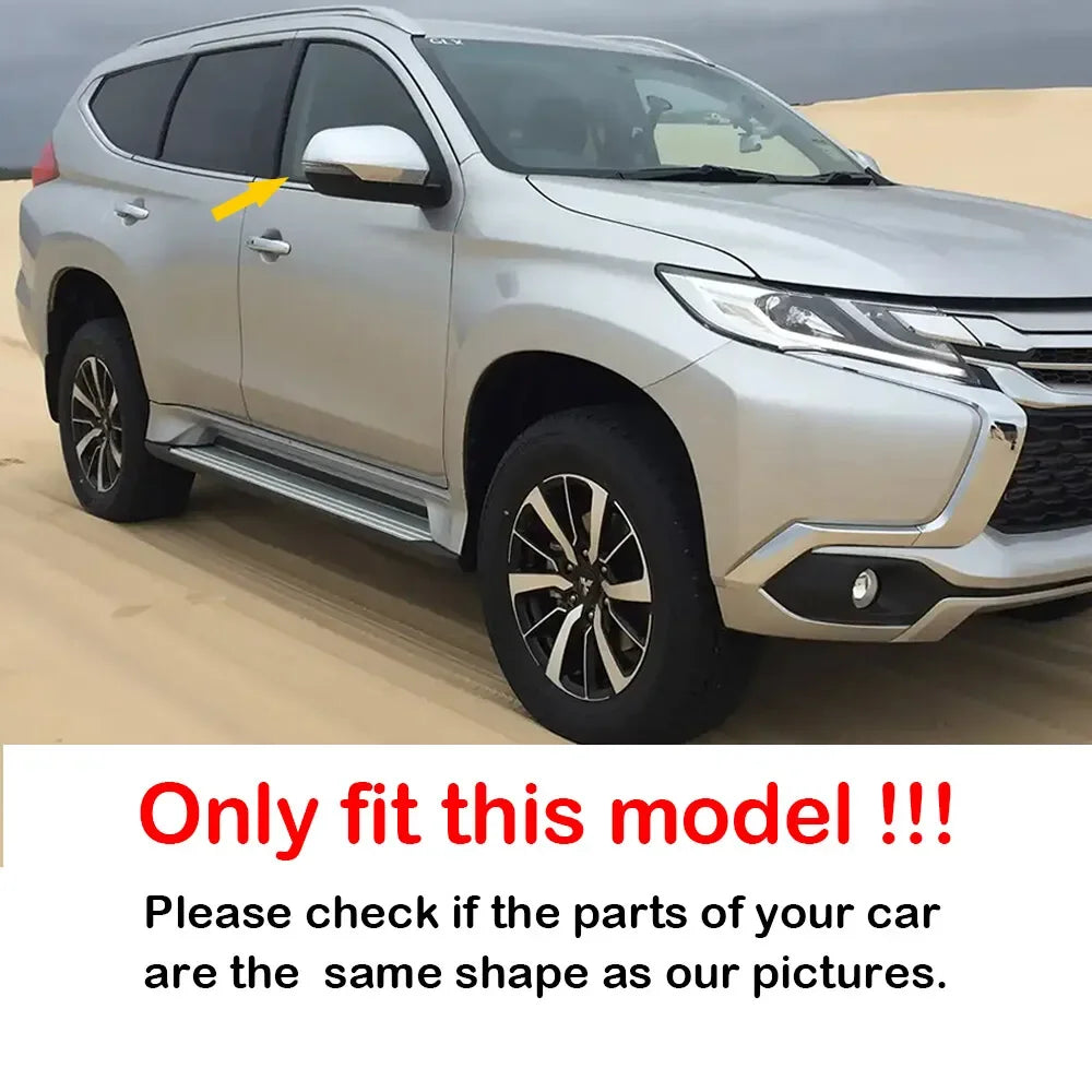 For Mitsubishi Montero Pajero Sport 2016-2022 2x Car Sticker Rearview Side Mirror Cover Wing Cap Exterior Case Trim Accessories Quake