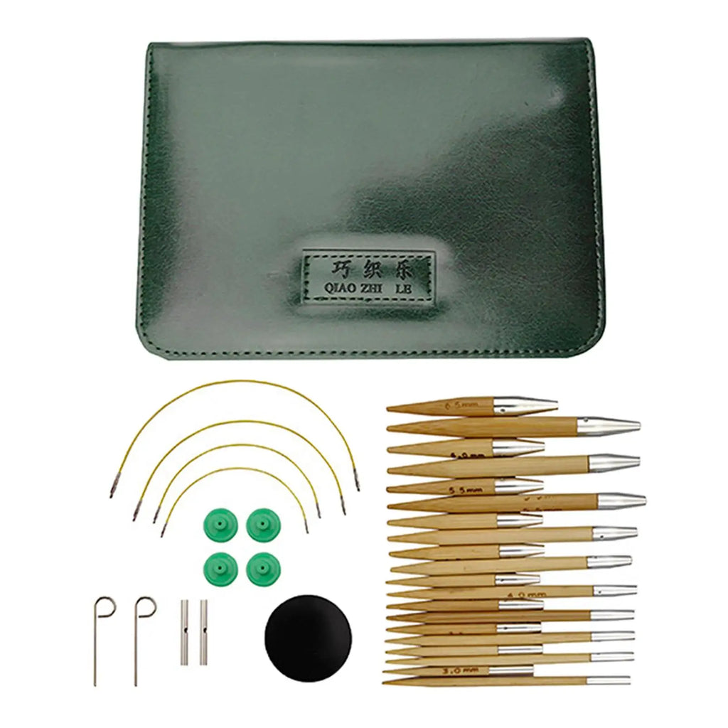 Circular Knitting Set Portable Aluminum DIY 1Set Interchangeable Crochet for Blanket Socks Beginner Home Weaving Quake