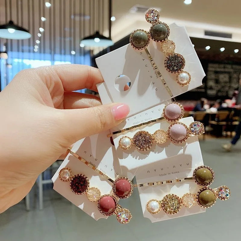 1/2/3/4Pcs/Set Women Pearl Metal Hair Clips Barrette Hairpin Hair Styling Accessories Tools Headdress New Arrival INS Hot Sale Quake