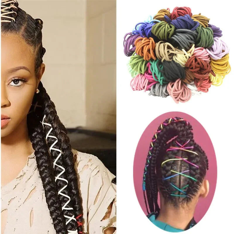Thin Shimmer Stretechable Braiding Hair Strings African Braid Braided Quake