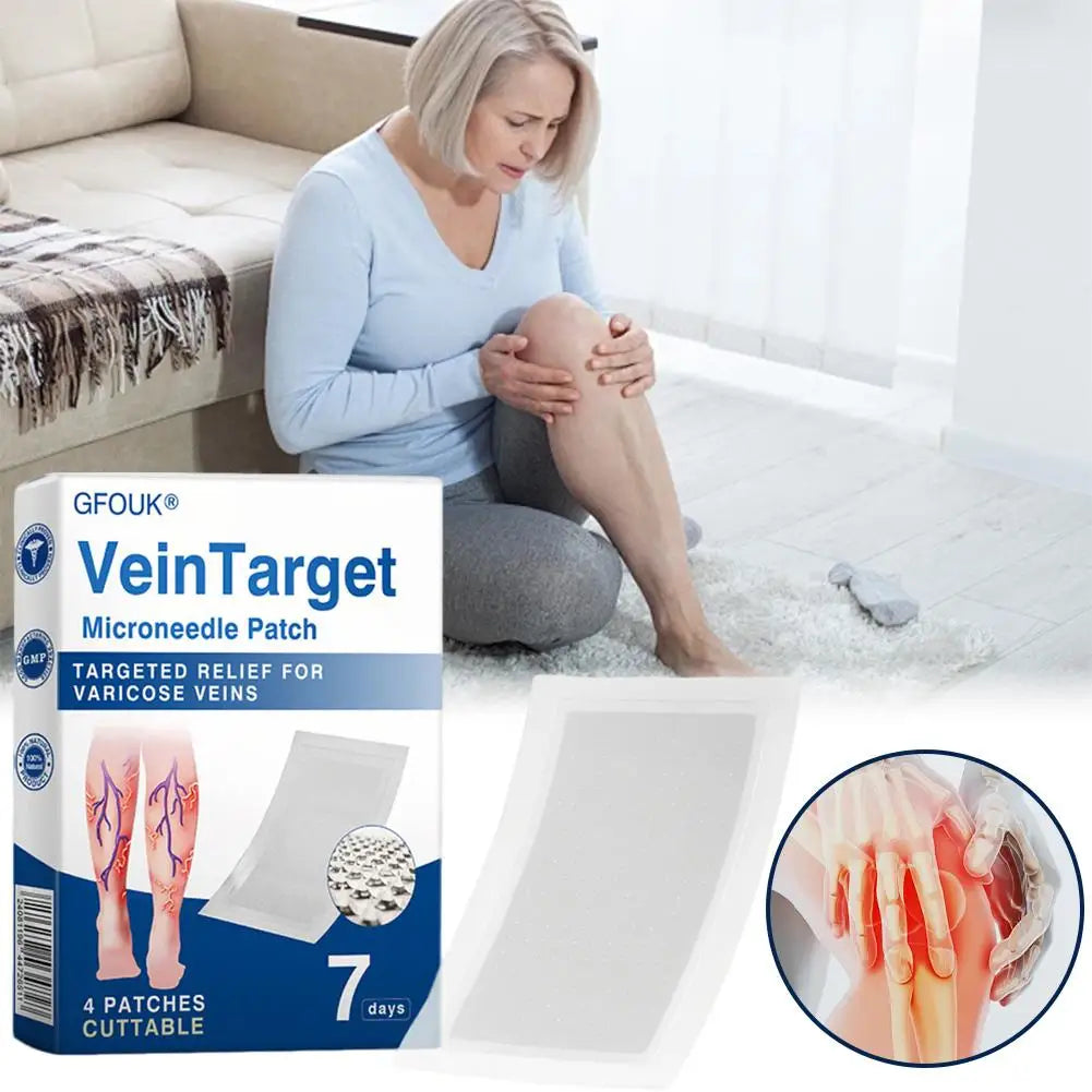 4-Piece Hydrocolloid Microneedle Patch Set with Body Care Natural Herbal Leg Care for Body Care Quake