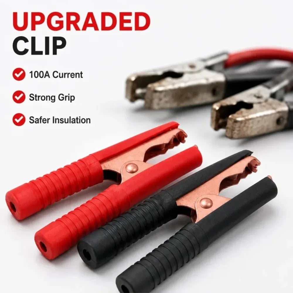 10/1PCS 100A Insulation Alligator Clips Black Red Set for Circuit Testing Multimeter Test Plug Adapter Cable Probes Connector Quake