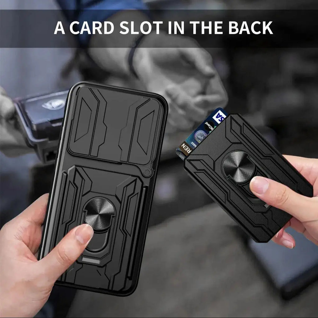 2-in-1 Card Case +Stand Phone Case For Motorola EDGE70 5G Shock-Proof Rear Cover Protective Phone Case Quake