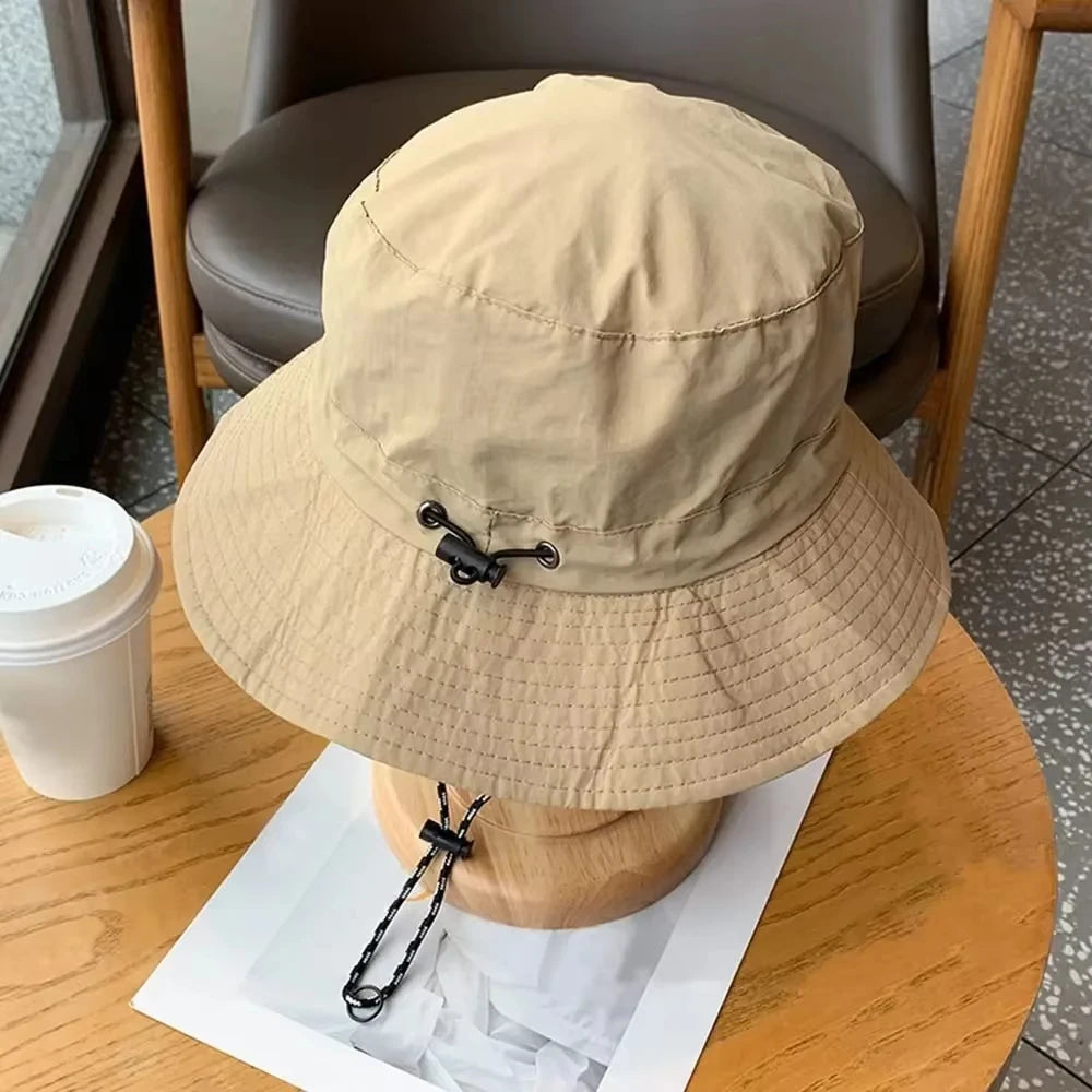 Waterproof fisherman hat can store summer thin quick drying sun hat, outdoor hiking sun protection basin hat Quake
