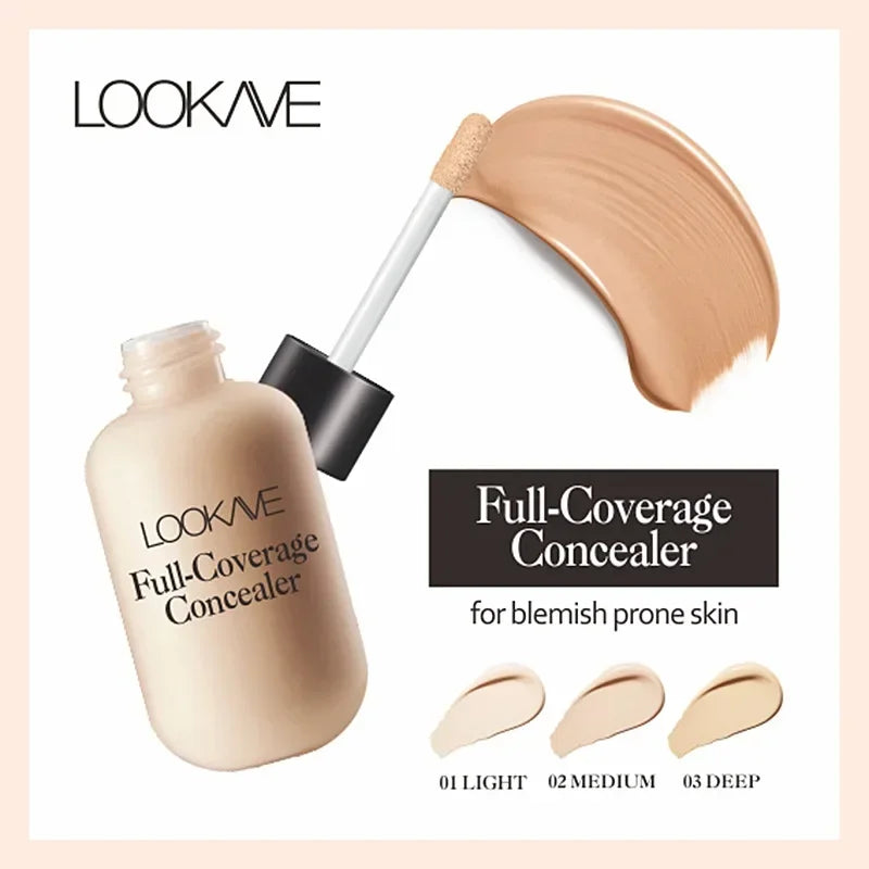 Liquid Concealer Foundation Cream Makeup Waterproof Lasting Full Coverage Acne Spot Scars Dark Circles Face Base Cosmetics Quake