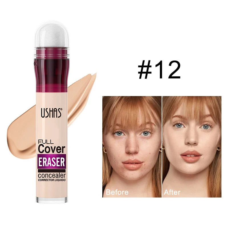 Sponge Head Concealer for Dark Circles, Tears, Freckles, Acne, Dark Circles, Pigmentation and Blemishes, Creating Natural Skin Quake 12