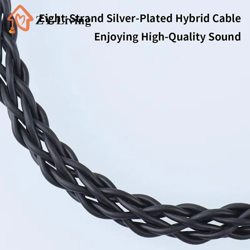 TRN TO Type C To Type C DAC Amp Upgrade Cable Hifi Adapter Earphone Amplifier 8Strand Silver-Plated Wire For TRN TE PRO Phones Quake