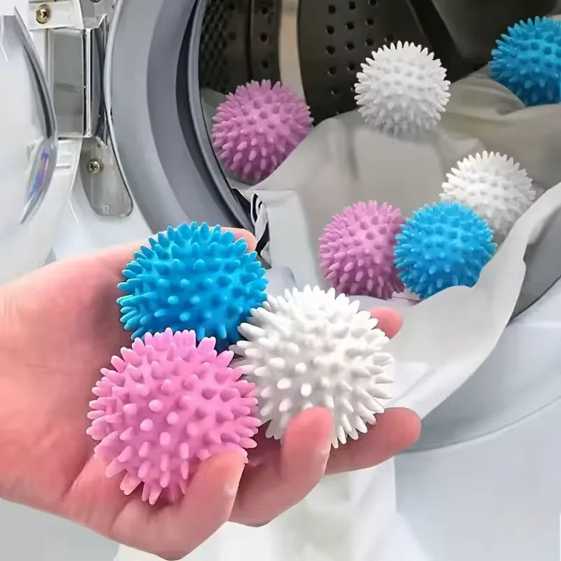 3Pcs PVC Dryer Ball Reusable Laundry Ball Washing Machine Drying Fabric Softener Ball for Home Clothe Cleaning Tool Accessrices Quake