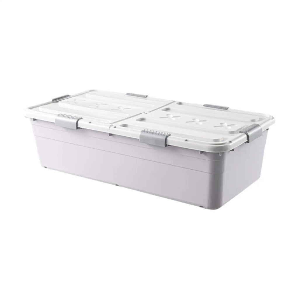 under Bed Storage Box Storage Bin with Lid Practical Kids Toy Storage Bin Container Closet Organizer for Study Room Dorm Home Quake Gray