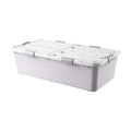 under Bed Storage Box Storage Bin with Lid Practical Kids Toy Storage Bin Container Closet Organizer for Study Room Dorm Home Quake Gray