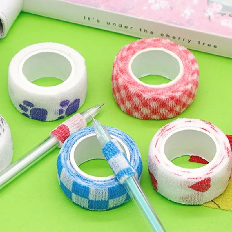 1 Pc Self Adhesive Elastic Bandage Protection Finger for Writing First Aid Kit Colorful Tape New Tattoo Accessories 2.5cm X 4.5m Quake