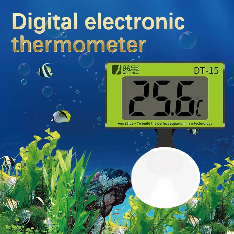 Fish Tank Electronic Digital Aquarium Thermometer LCD High-precision Temperature Measurement Instruments Powerful Suction Cups Quake