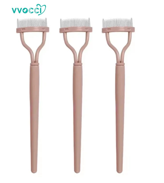 Eye Combing Tools Makeup Lash Separator Eyelash Brush Lash Stainless Steel Eyelash Portable Comb Mascara Curl Eyelash Curler Quake M166 Skin 3pcs