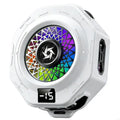 Phone Coolers Portable Led Rechargeable Cooling Fan Phone Radiator Led Light for Phone/Tablet K1KF Quake White CN
