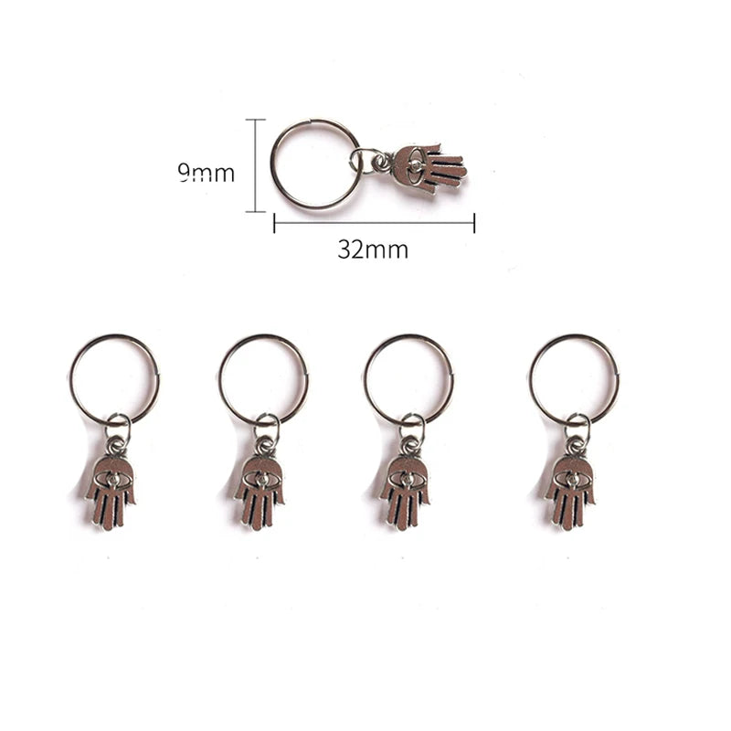 5/10 Pcs Hair Braids Leaves Beads Women Silver Gold Color Hip-hop Hair Rings Braid Bead Hair Headband Braiders Accessories Quake 5pcs 11