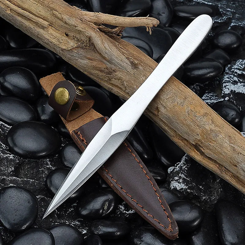 Stainless steel tea knife tea set Pu'er special Kung Fu tea brewing tool tea needle tea ceremony accessories with leather case Quake