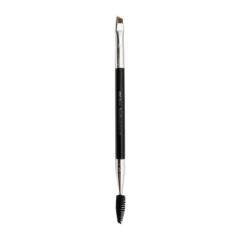 High Quality #20 Pro Double End Angled Precision Eyebrow Brush Mascara Eyelash Makeup Brush Cosmetic Tool Quake