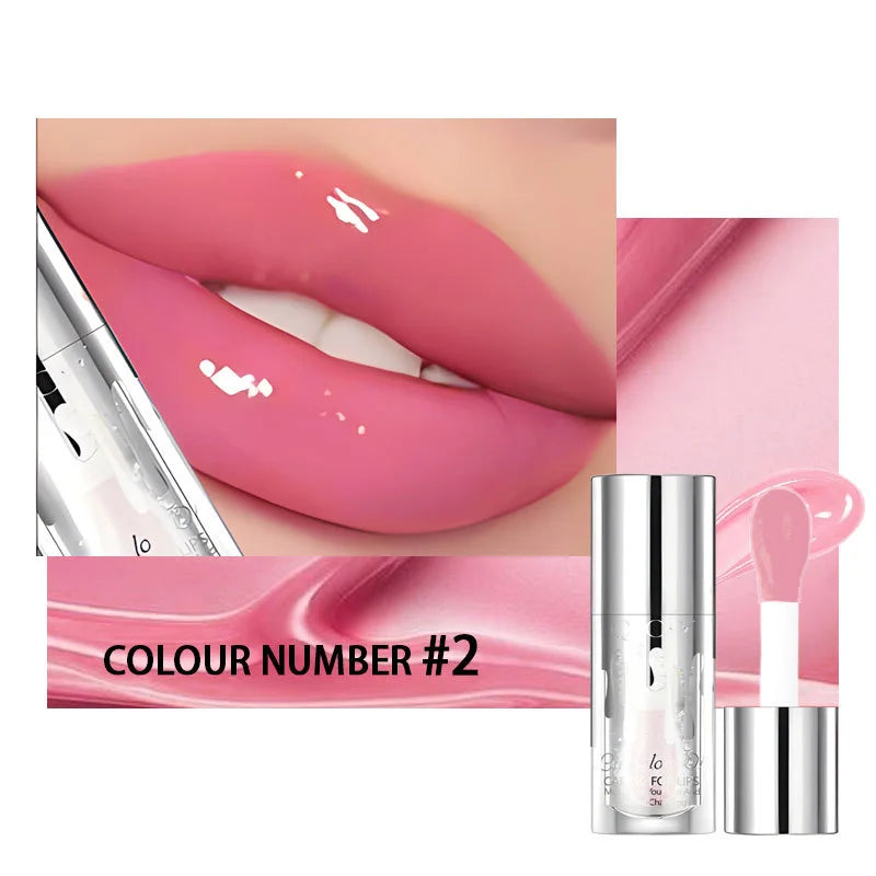 Pearlescent Color-Changing Lip Gloss,Natural Shining EffectLong-Lasting Moisturizing and Hydrating Lip Plumping Mirror Lip Glaze Quake 02