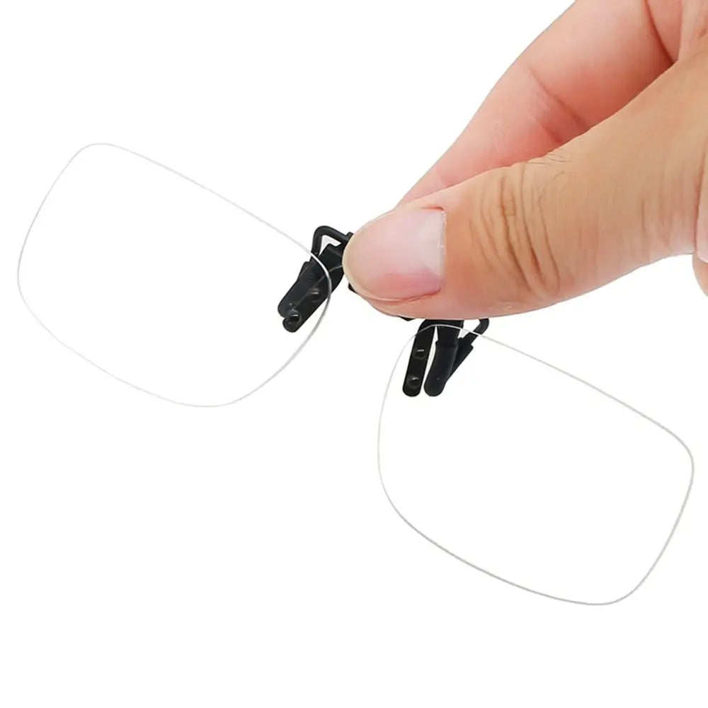 Ultra-light Clip Presbyopic Glasses Flip Up Down Rimless Reading Glasses Optical Lenses with Clip Magnifying Glasses For Reading Quake