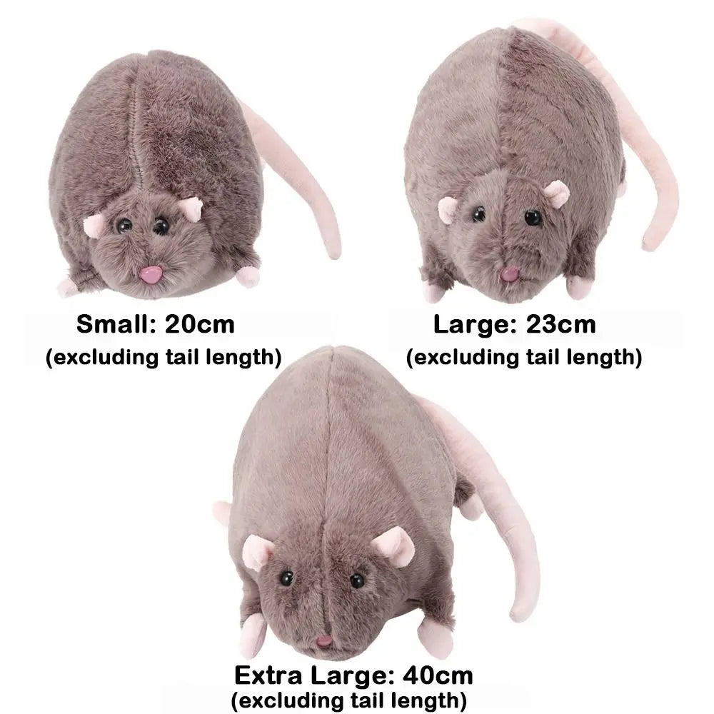 Cute 30/45/90cm Mouse Doll Plush Oversized Flower Branch Rat Doll Soft Cartoon Animal Figure Kids Gift Birthday Quake