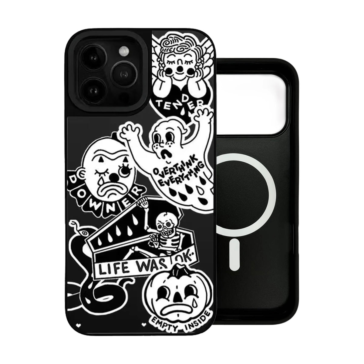 Vacation Summer Pattern Mirror Surface Magnetic Phone Case Cover for IPhone 13 14 15 16 17 18 Pro Max Case Quake mirror (MagSafe) 3 iPhone 13 Pro