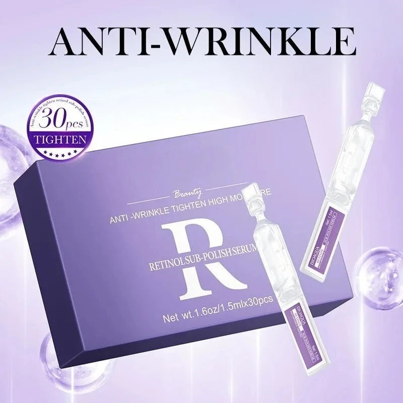 30pcs/box Retinol Vitamin C Hyaluronic Acid Serum for Face Moisturizing Firming Hydrating Facial Essence Face Skin Care Quake Retinol