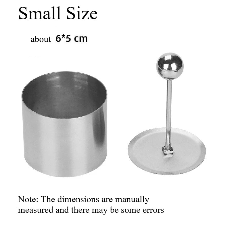 Stainless Steel Food Plating Molds Round Heart‑Shape Press Mould for Cold Dish Meat Pie Taro Paste Mousse Cake Kitchen Decor T Quake S