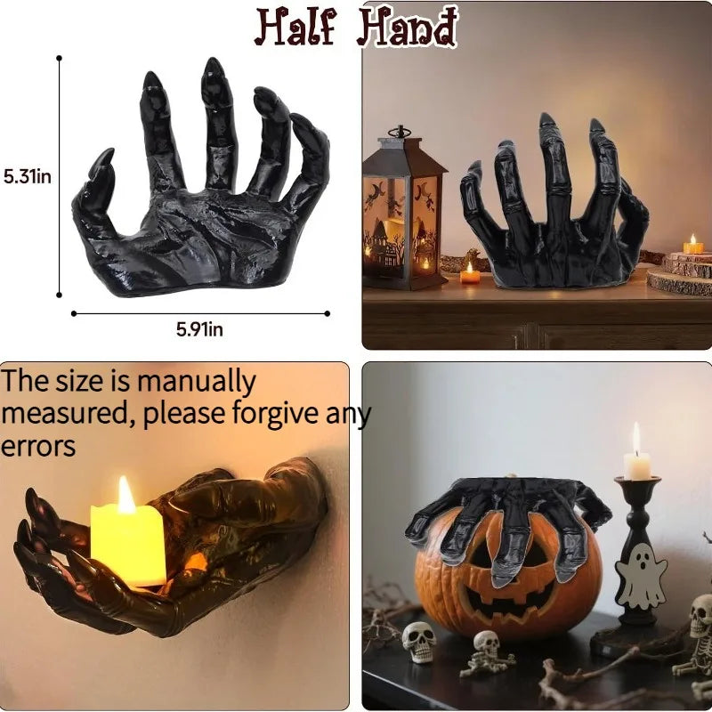 Halloween Scary Ghost Hand Prop Devil Fake Hand Desktop Ornament Ghost Festival Party Haunted House Scene Decoration Prop Quake