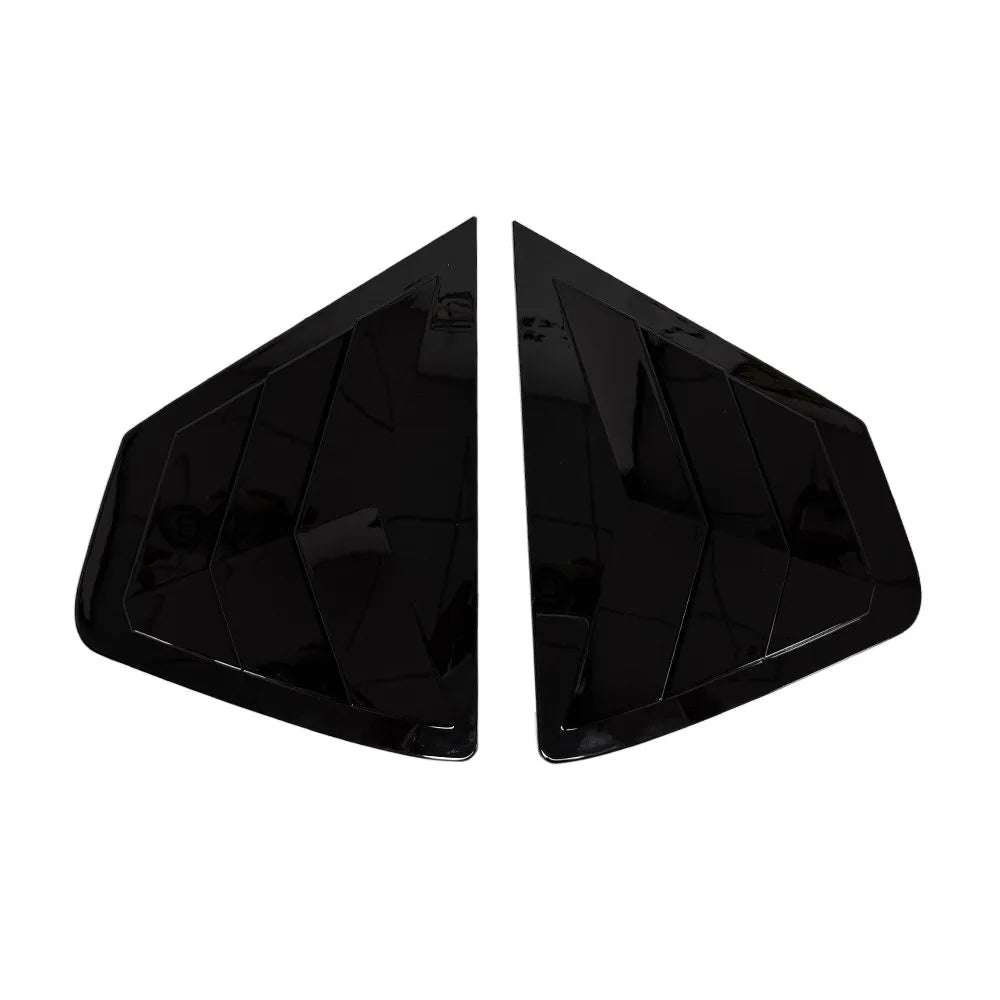 For Nissan Tiida Hatchback 2016-2021 Car Rear Louver Window Side Shutter Cover Trim Sticker Vent Scoop ABS Carbon Accessories Quake Gloss Black