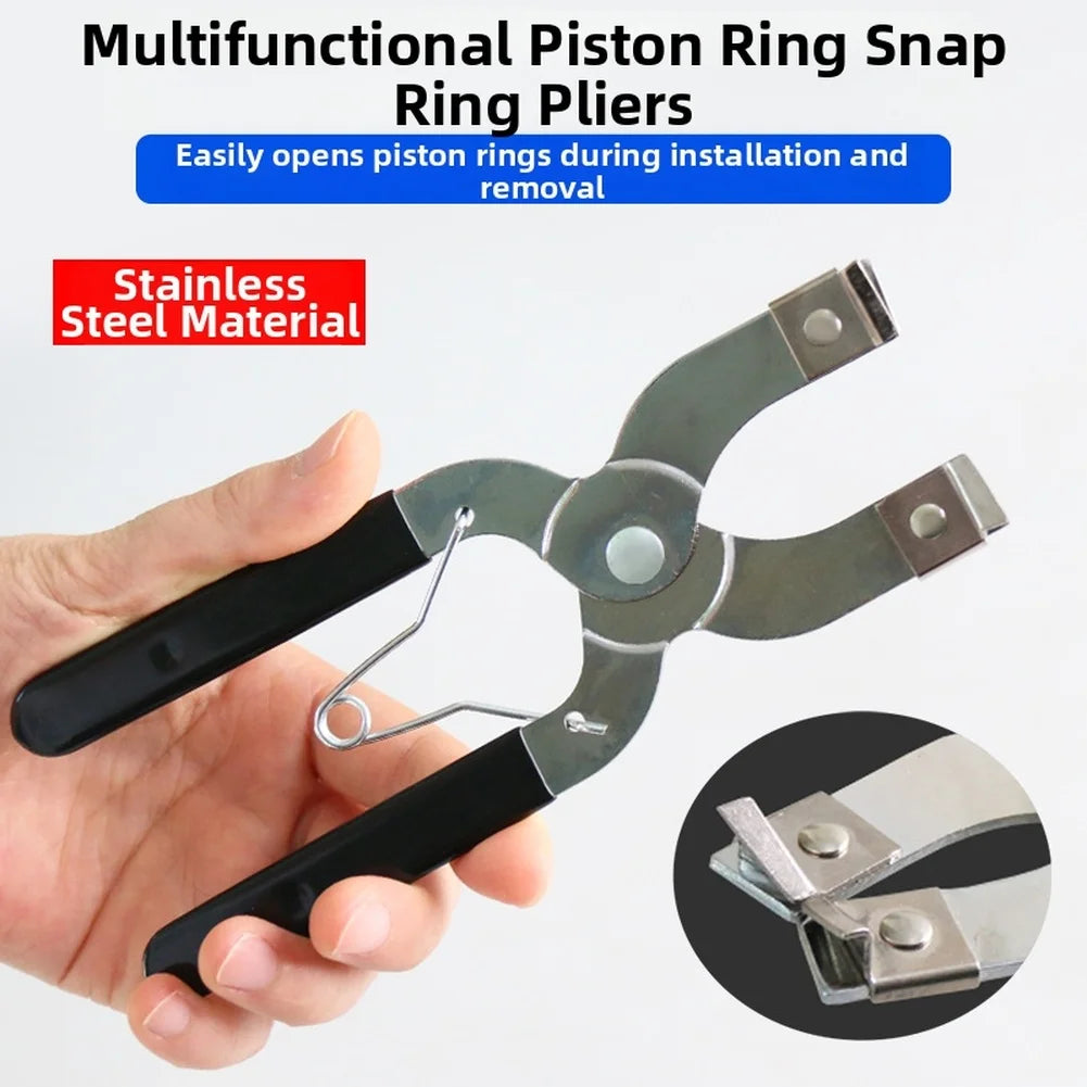 Stainless Steel Piston Ring Pliers for Car with High Tension Spring and Comfortable Handle for Reduced Fatigue Quake