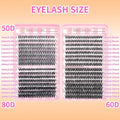 9-16mm Length False Eyelashes Natural Look Wispy Style DIY Lash Extension Kit Fluffy Clusters Volume Fans Fake Eyelash Quake 50D-60D-80D