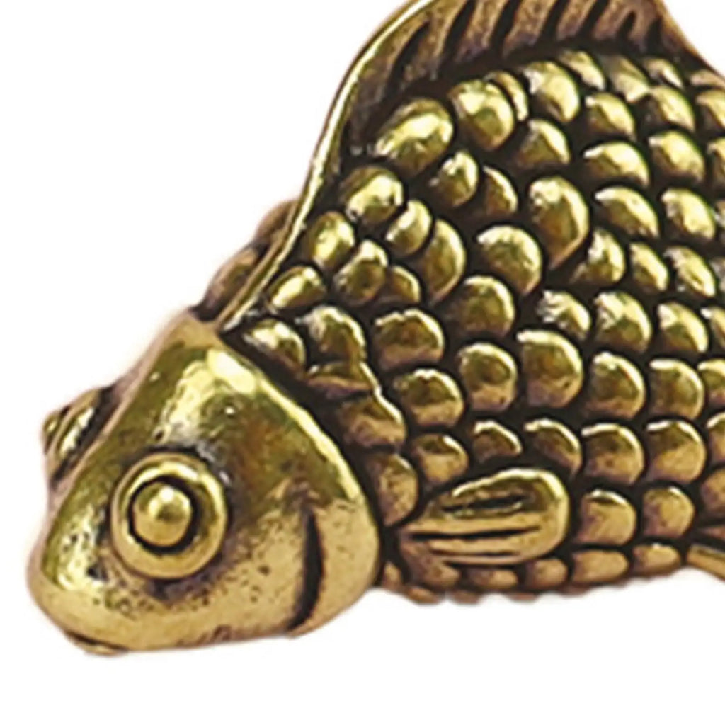 Goldfish Statue Collectable Antique Ornament for Office Bedroom Tabletop Quake