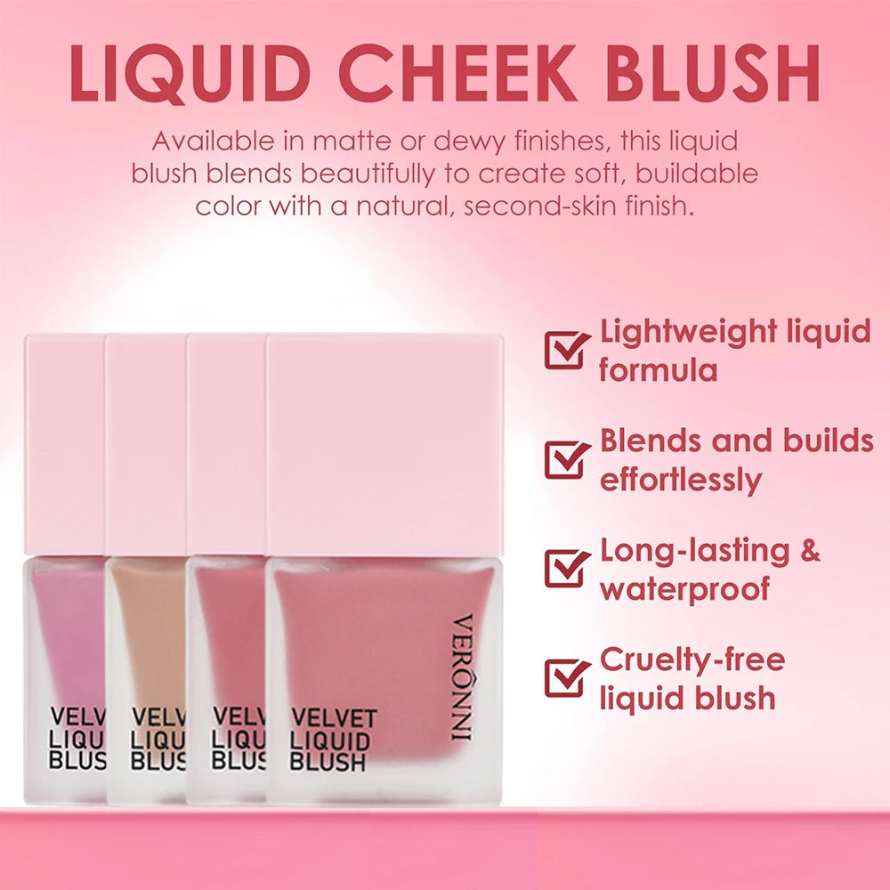 Velvety Liquid Blush, Waterproof Brightening Cream Blush, Suitable for All Skin Tones, Natural-Looking,Long-lasting Skin Tones Quake