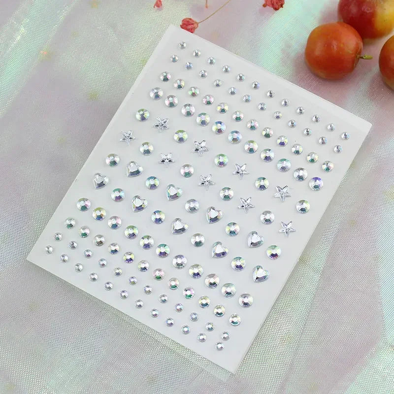 Teardrop Rhinestone Face Stickers – Glam DIY Party Gems
