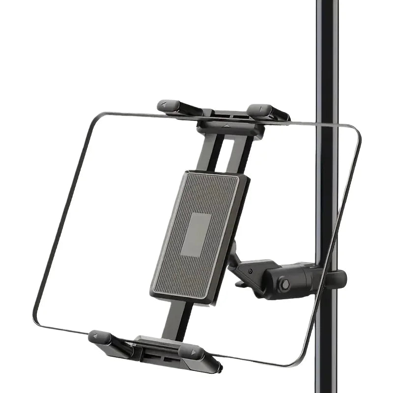 Tablet Holder for Microphone Stand,Mic Music Stand Tablet Holder for iPad,Smartphone Tablet Mic Stand Mount for Live Streaming Quake black