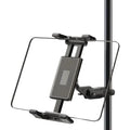 Tablet Holder for Microphone Stand,Mic Music Stand Tablet Holder for iPad,Smartphone Tablet Mic Stand Mount for Live Streaming Quake black