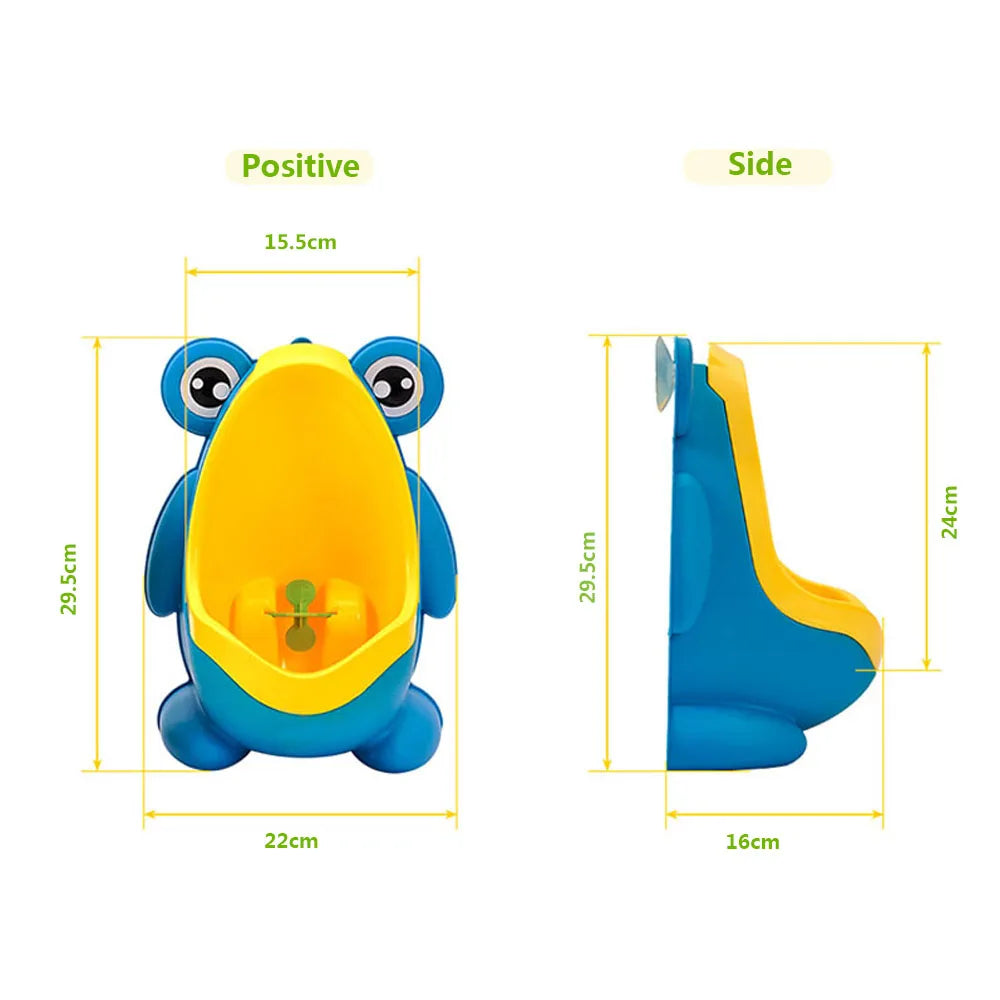 Children Baby Boy Wall-Mounted Hook Frog Potty Toilet Training Frog Stand Vertical Urinal Penico Pee Infant Toddler Bathroom Quake