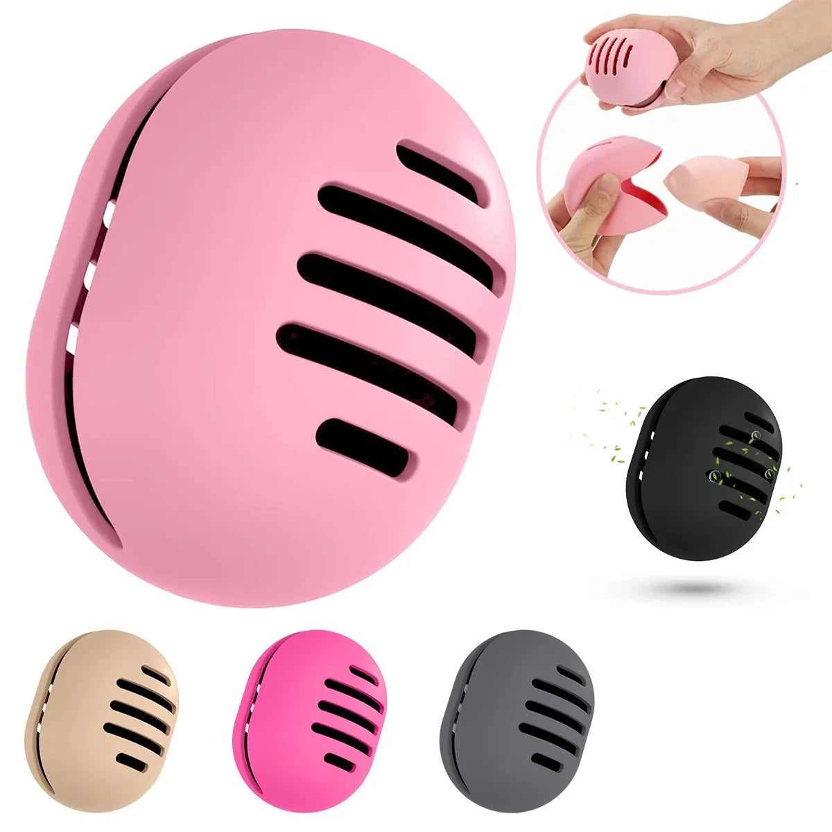 vvocci Beauty Blender Storage Silicone Makeup Case Portable Storage Bag Storage Tool Dustproof Breathable Travel Quake
